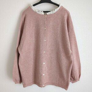 SamMoss Lace Collar 2-Way Knit Cardigans